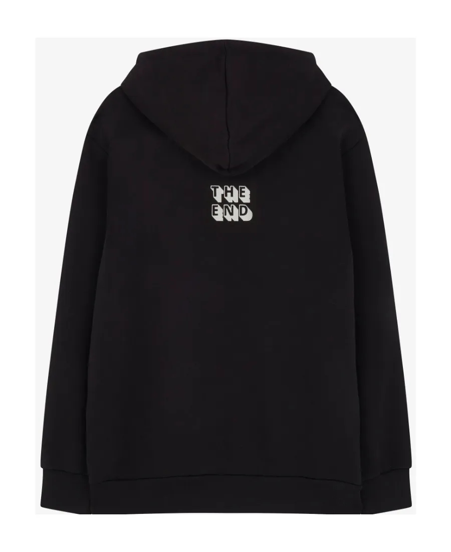 Graphic-Print Drawstring Hoodie