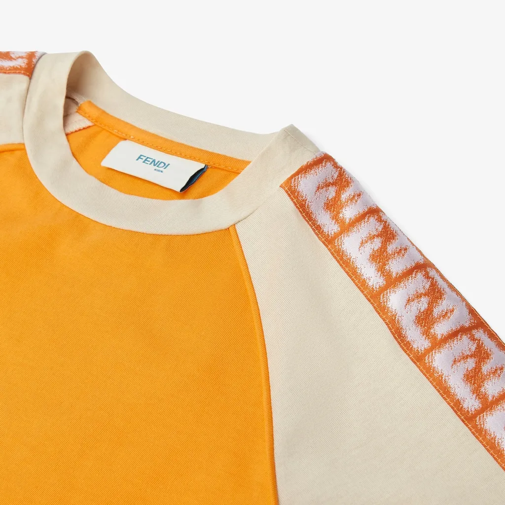 Fendi Kids Ff Logo Colour-Block T-Shirt