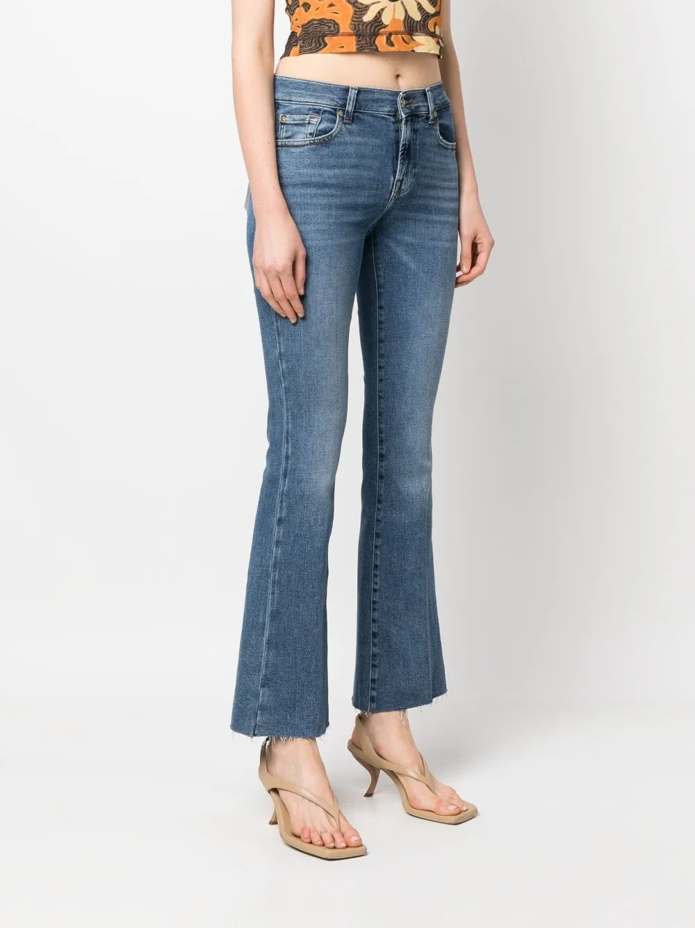 Logo-Patch Bootcut Jeans