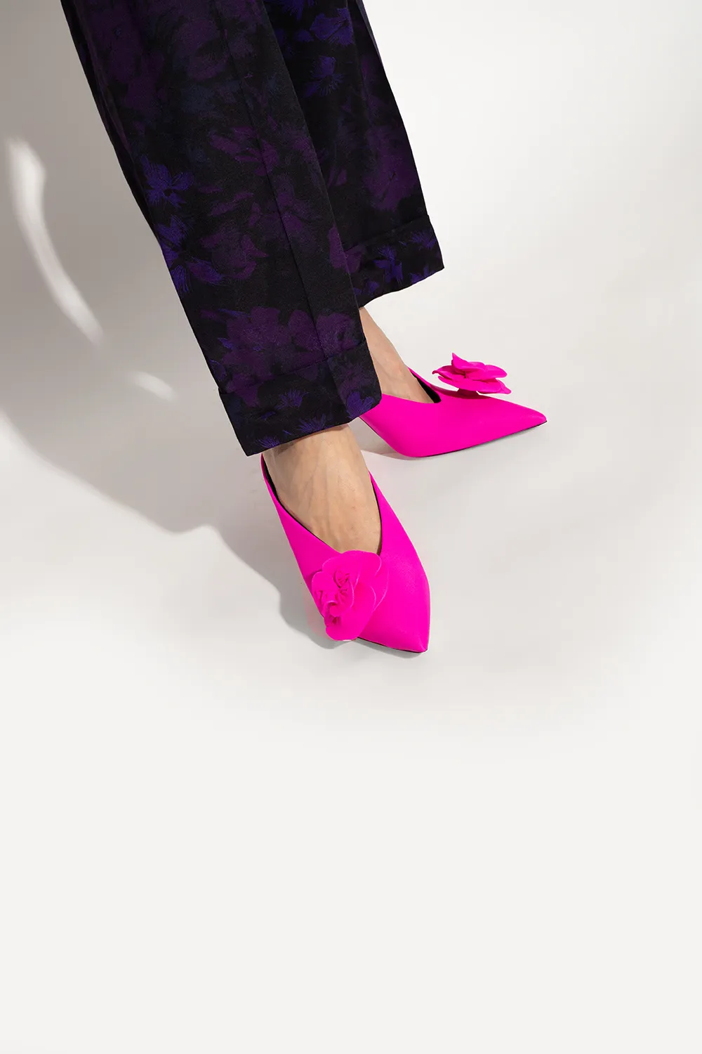 Victoria Beckham Floral Embellished Mules