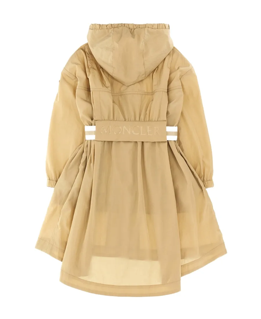 Logo-Print Belted-Waist Rain Jacket