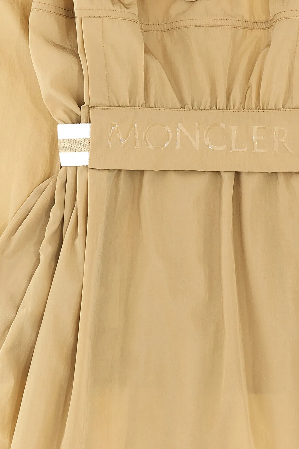 Logo-Print Belted-Waist Rain Jacket