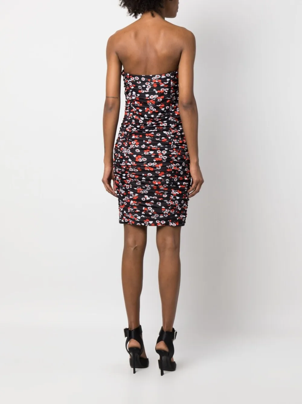 Floral-Print Strapless Minidress