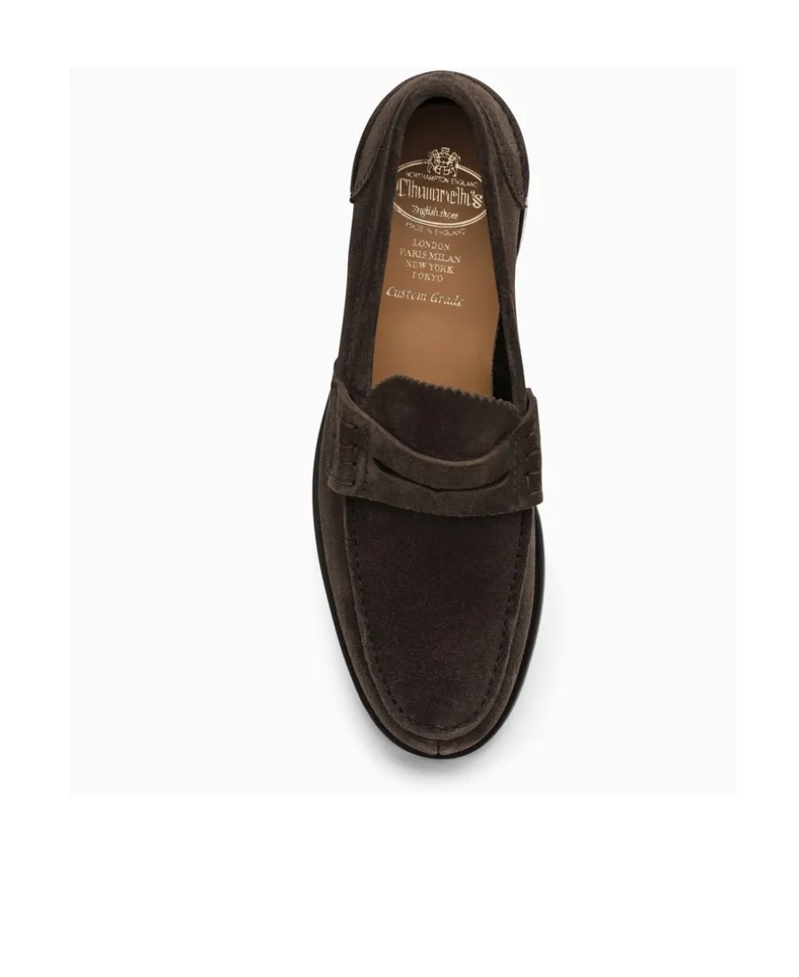 Notched Suede Loafers