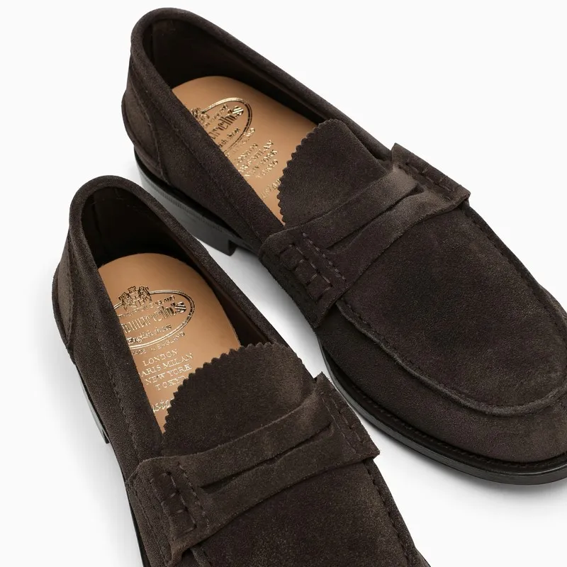 Notched Suede Loafers