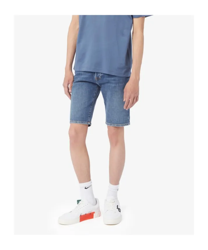 Belt-Loop Denim Shorts