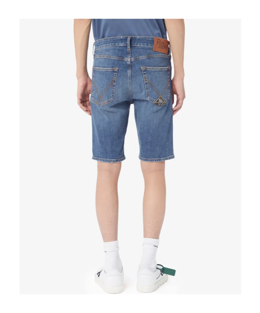 Belt-Loop Denim Shorts