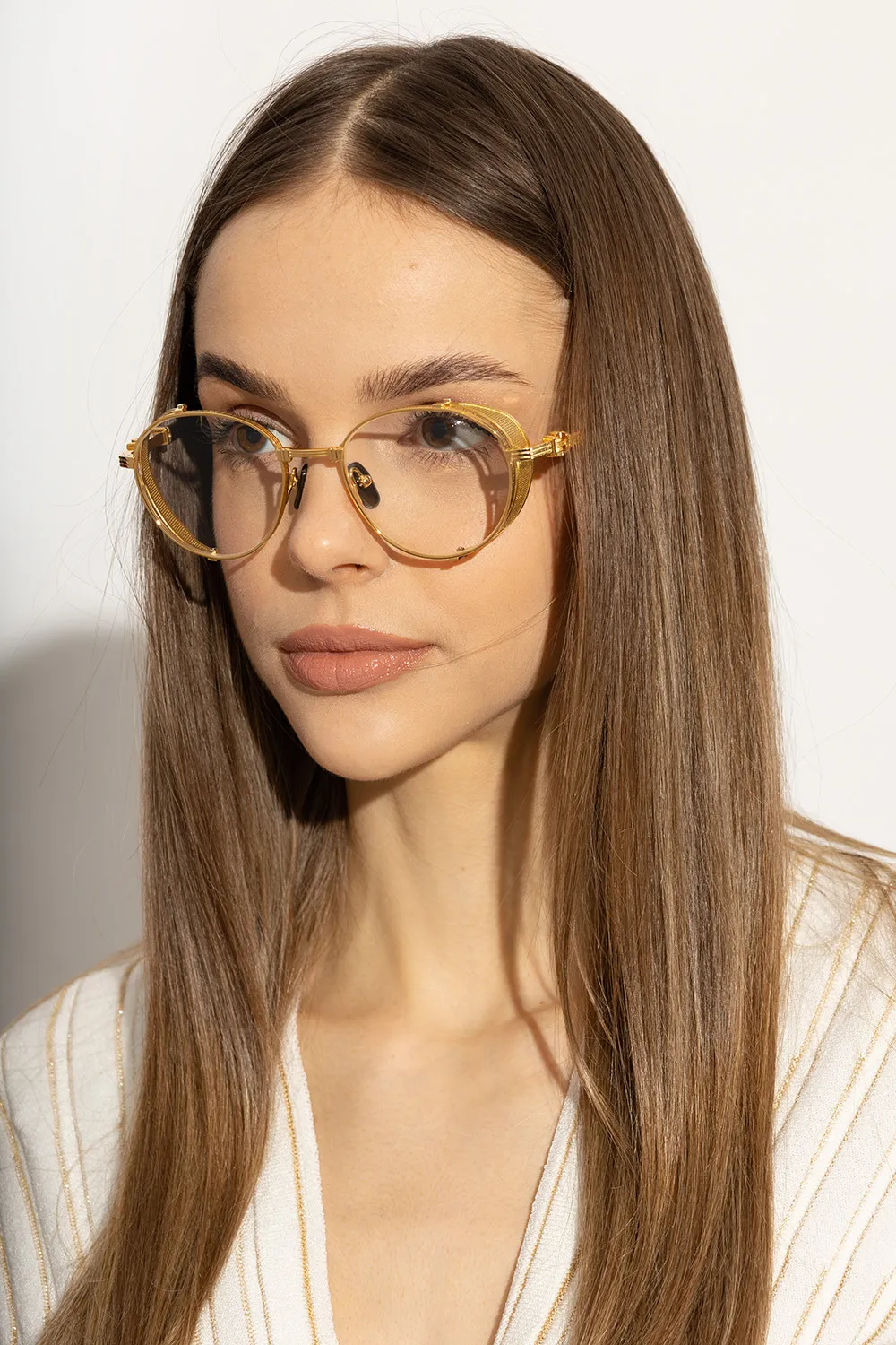 Balmain Eyewear Round Frame Glasses