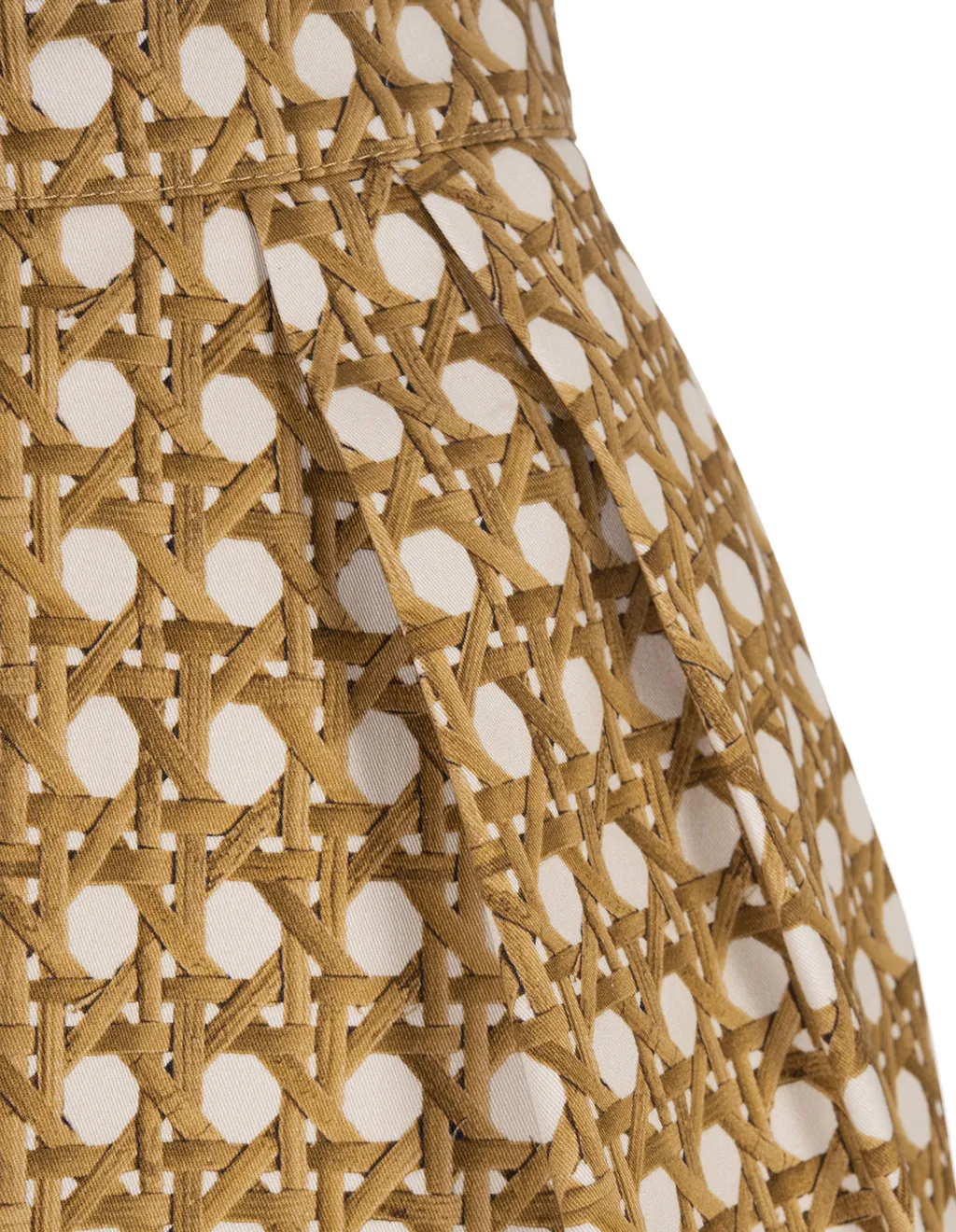 Giambattista Valli Vienna Straw High Waist Pleated Shorts