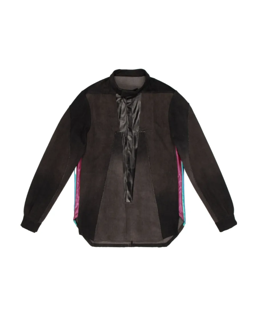 Deconstructed Panelled Denim Shirt Jacket