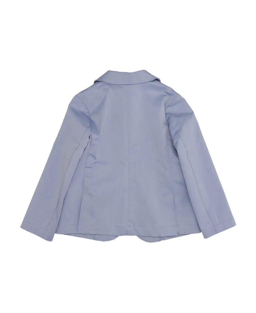 Emporio Armani Kids Logo Plaque Single-Breasted Blazer