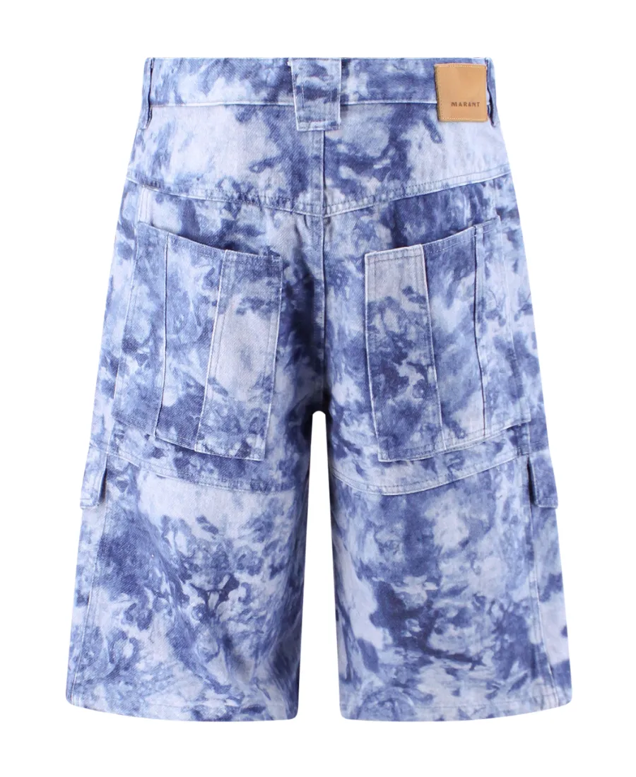 Isabel Marant Jemuel Bleached-Effect Cargo Shorts