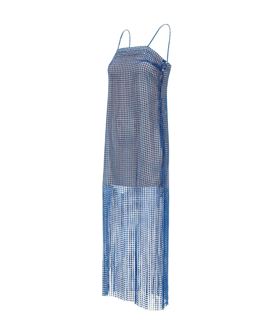Sequinned-Fringe Maxi Dress