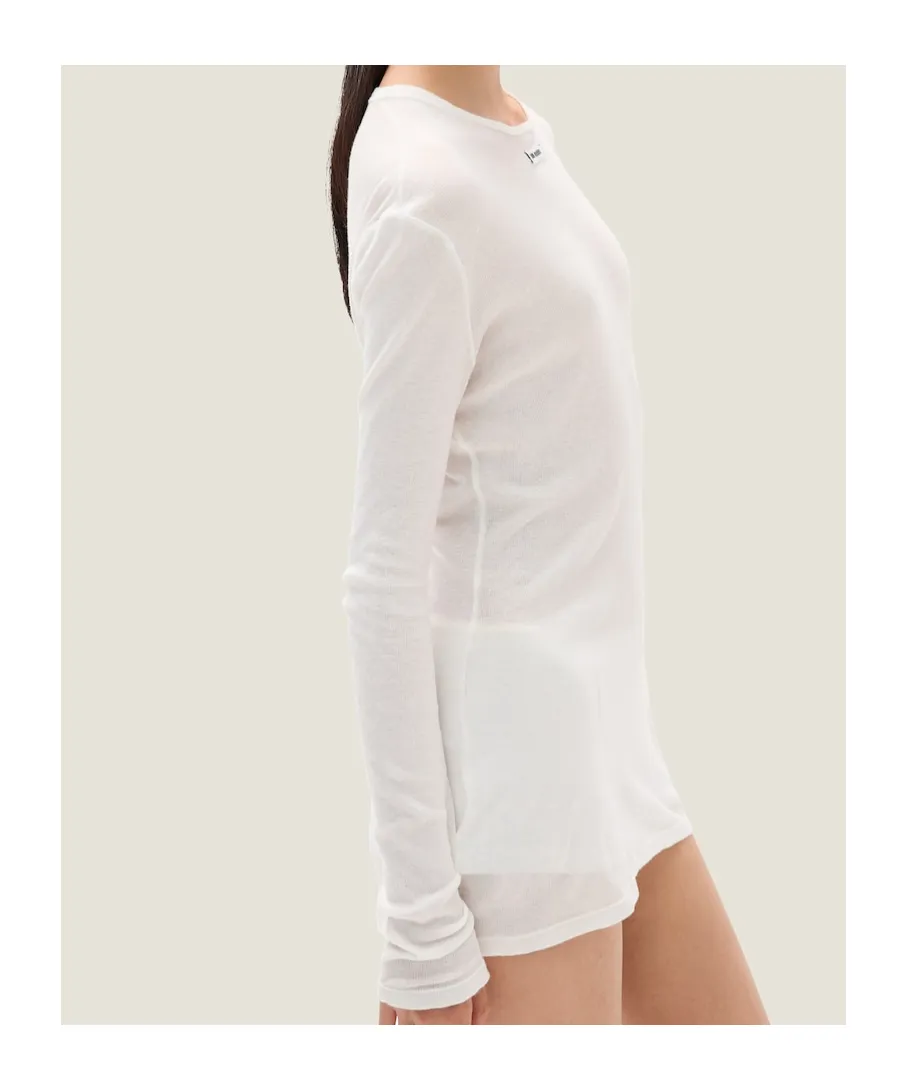 Miu Miu Logo Patch Long Sleeved Top