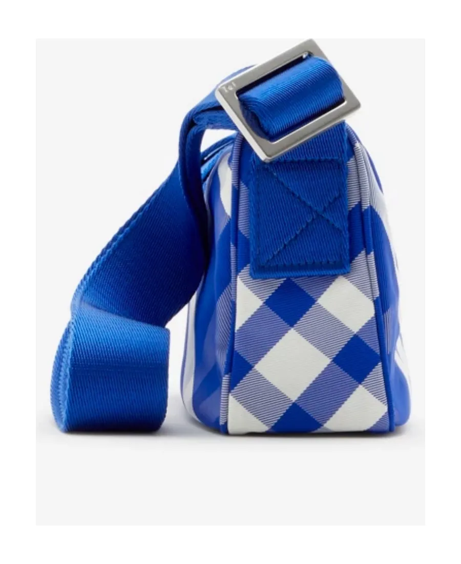 Burberry Shield Check-Pattern Zipped Messenger Bag