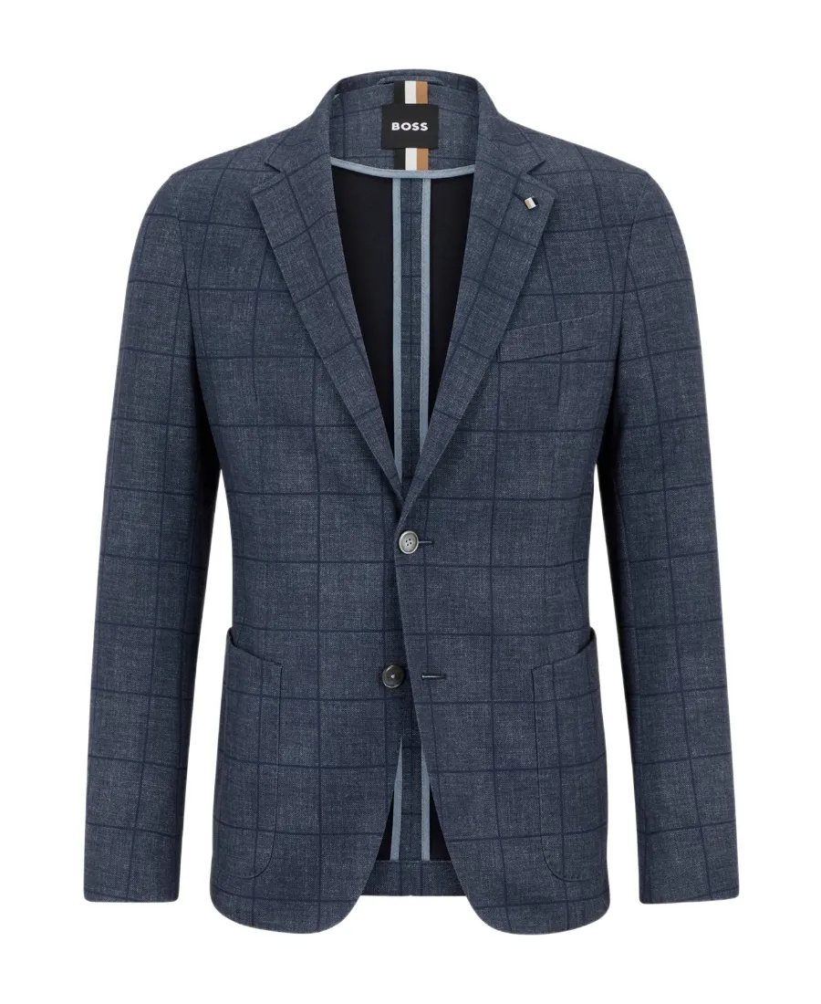 Checked Single-Breasted Blazer