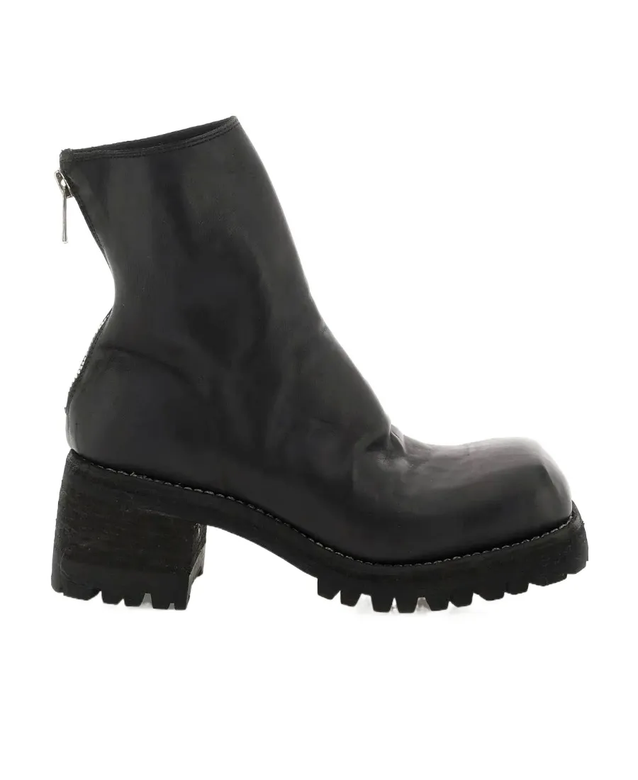 Square-Toed Ankle Short Boots