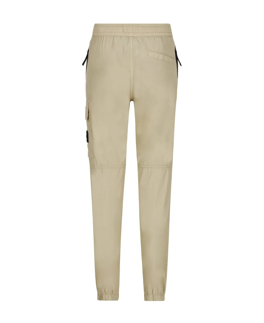 Compass-Motif Cotton Trousers