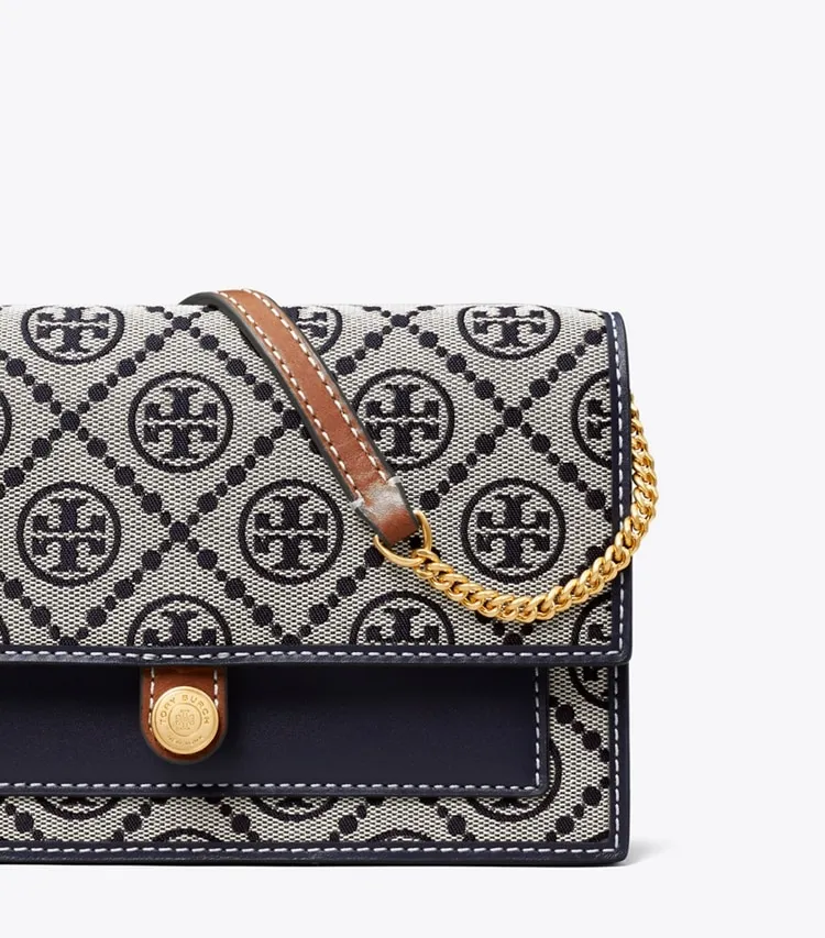 Tory Burch T Monogram Chain Wallet