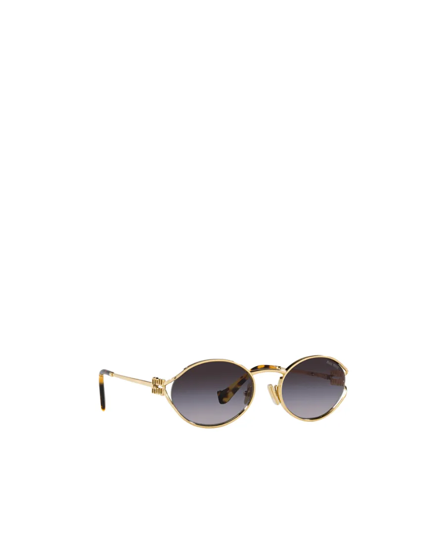 Logo-Plaque Oval-Frame Sunglasses