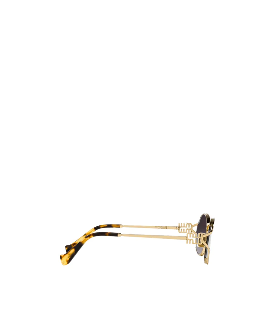 Logo-Plaque Oval-Frame Sunglasses