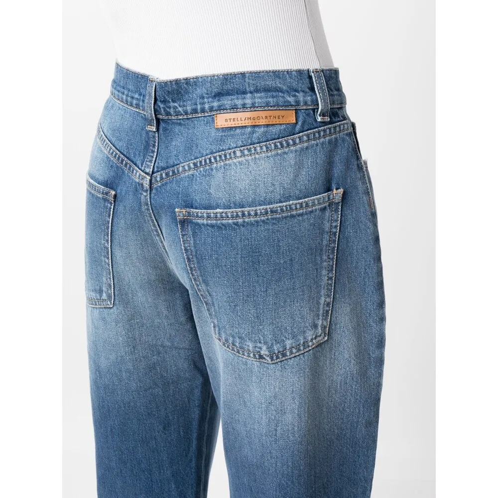 Stella Mccartney Distressed Straight-Leg Jeans
