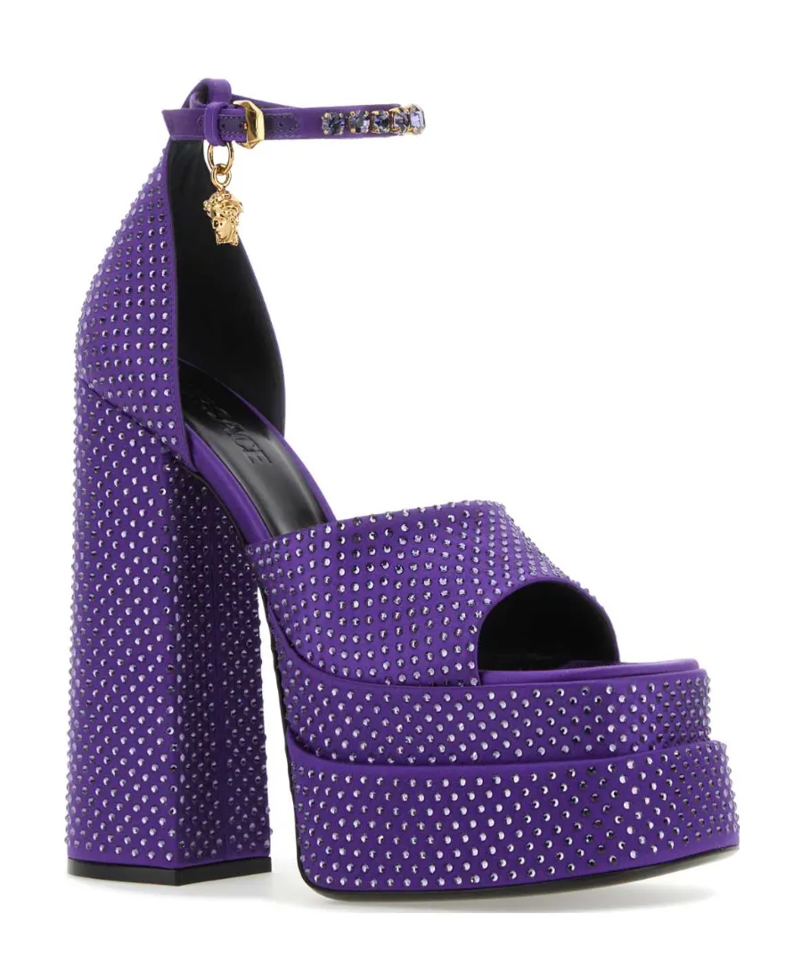 Versace Medus Aevitas Embellished Platform Sandals