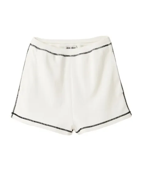 Contrast-Trim Cotton Shorts