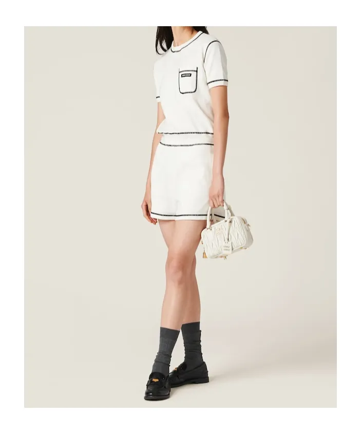 Contrast-Trim Cotton Shorts