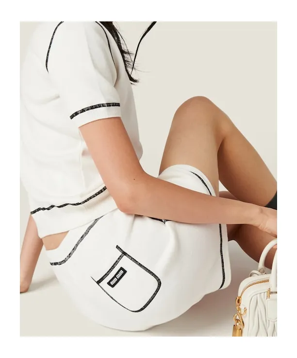 Contrast-Trim Cotton Shorts