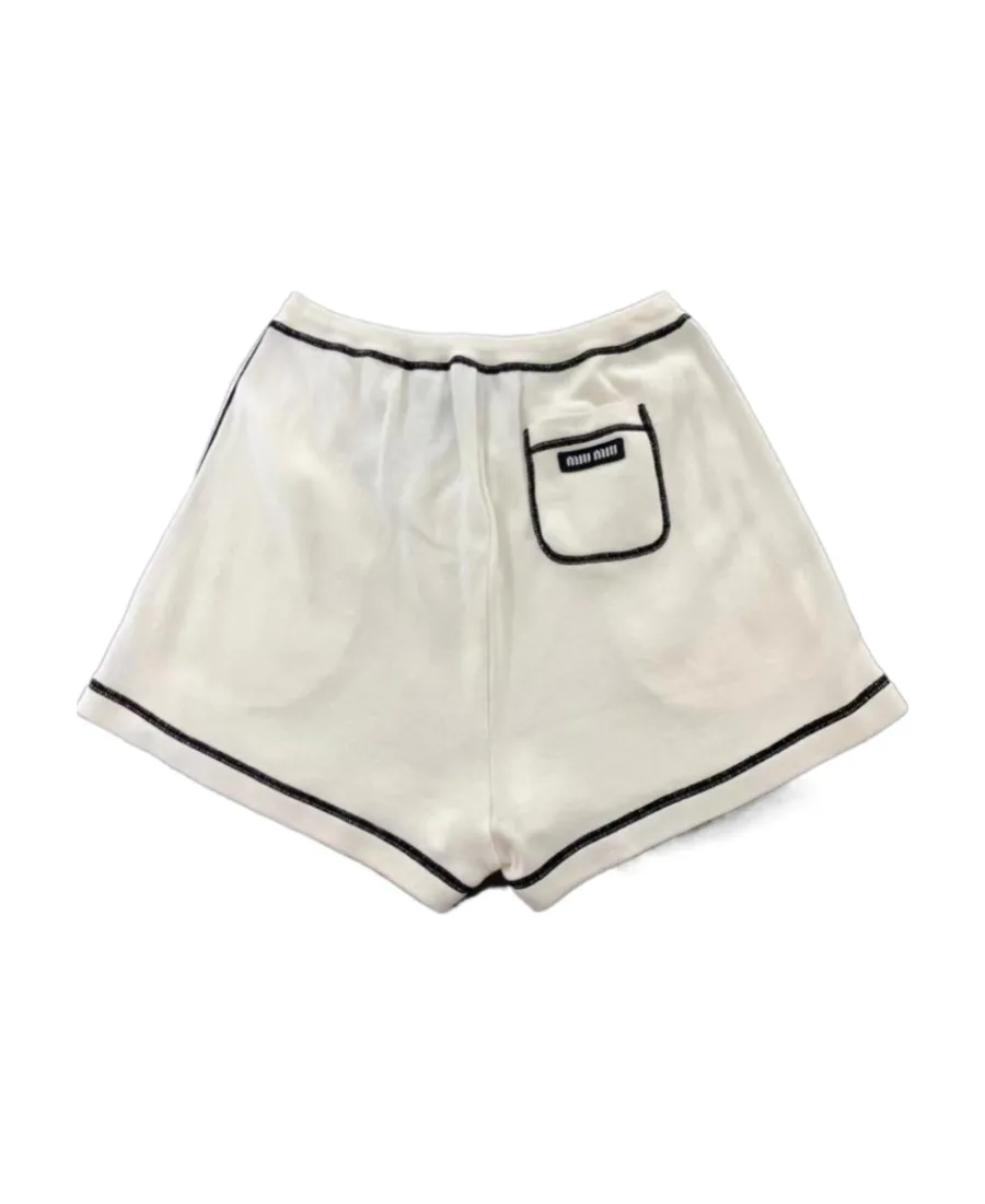 Contrast-Trim Cotton Shorts
