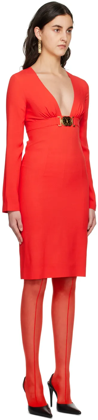 V-Neck Medium-Length Dress