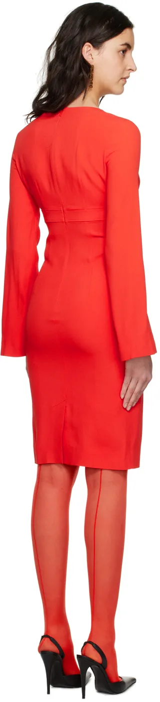 V-Neck Medium-Length Dress