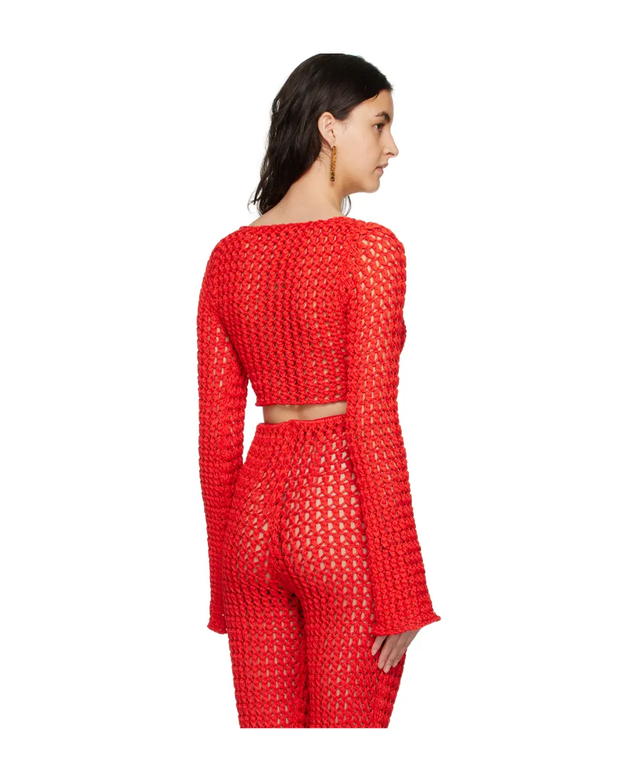 Long Sleeve T-Shirt With Trumpet Sleeves