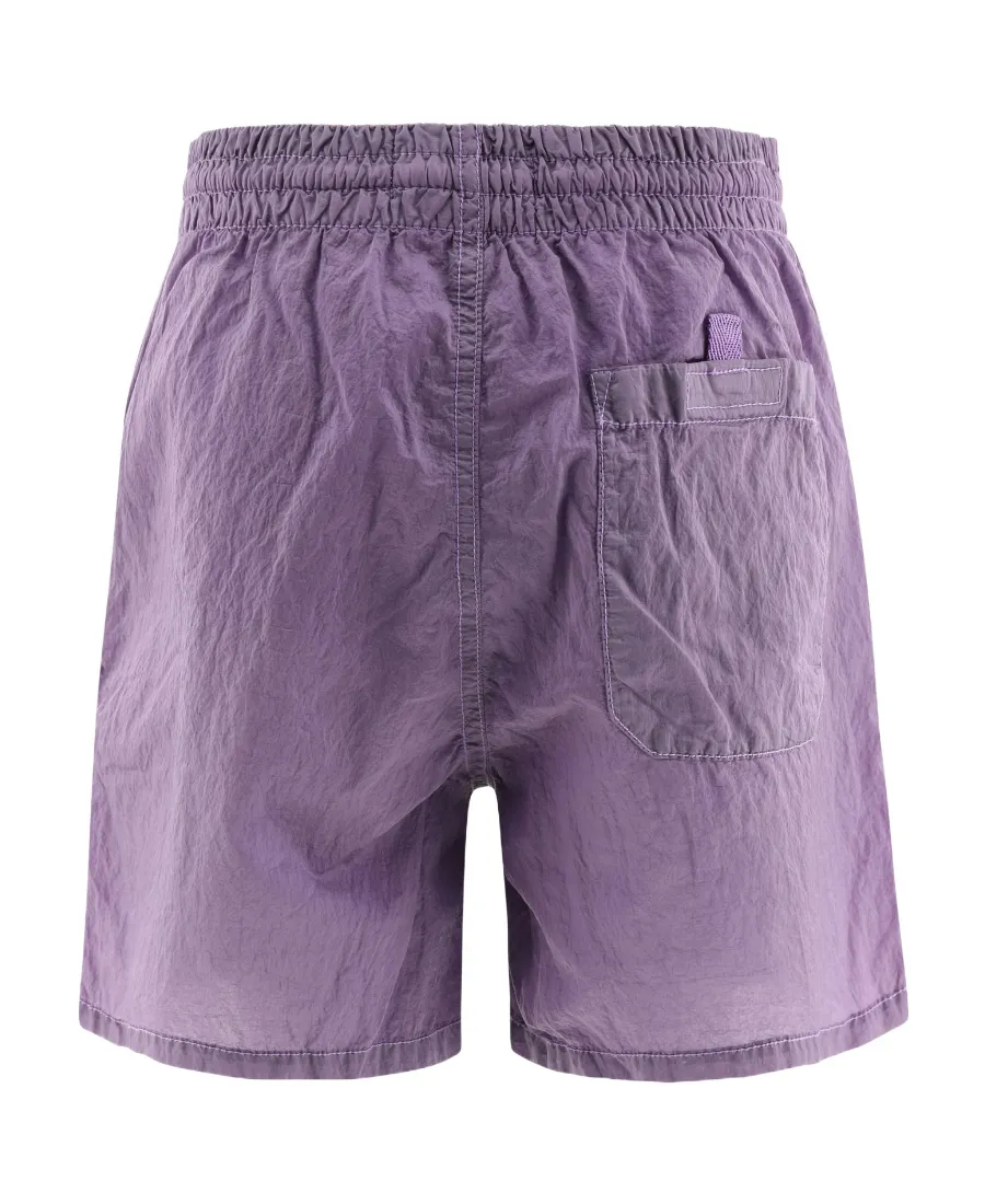 Stone Island Junior Logo Patch High Waist Swim Shorts
