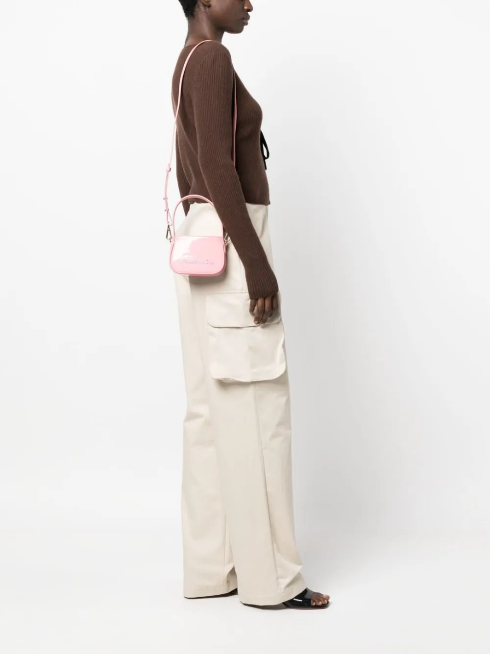 Crystal-Embellished Logo Tote Bag