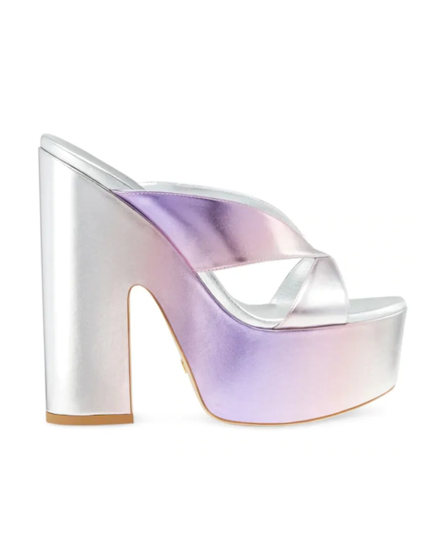 Stuart Weitzman Miami Platform Metallic Mules