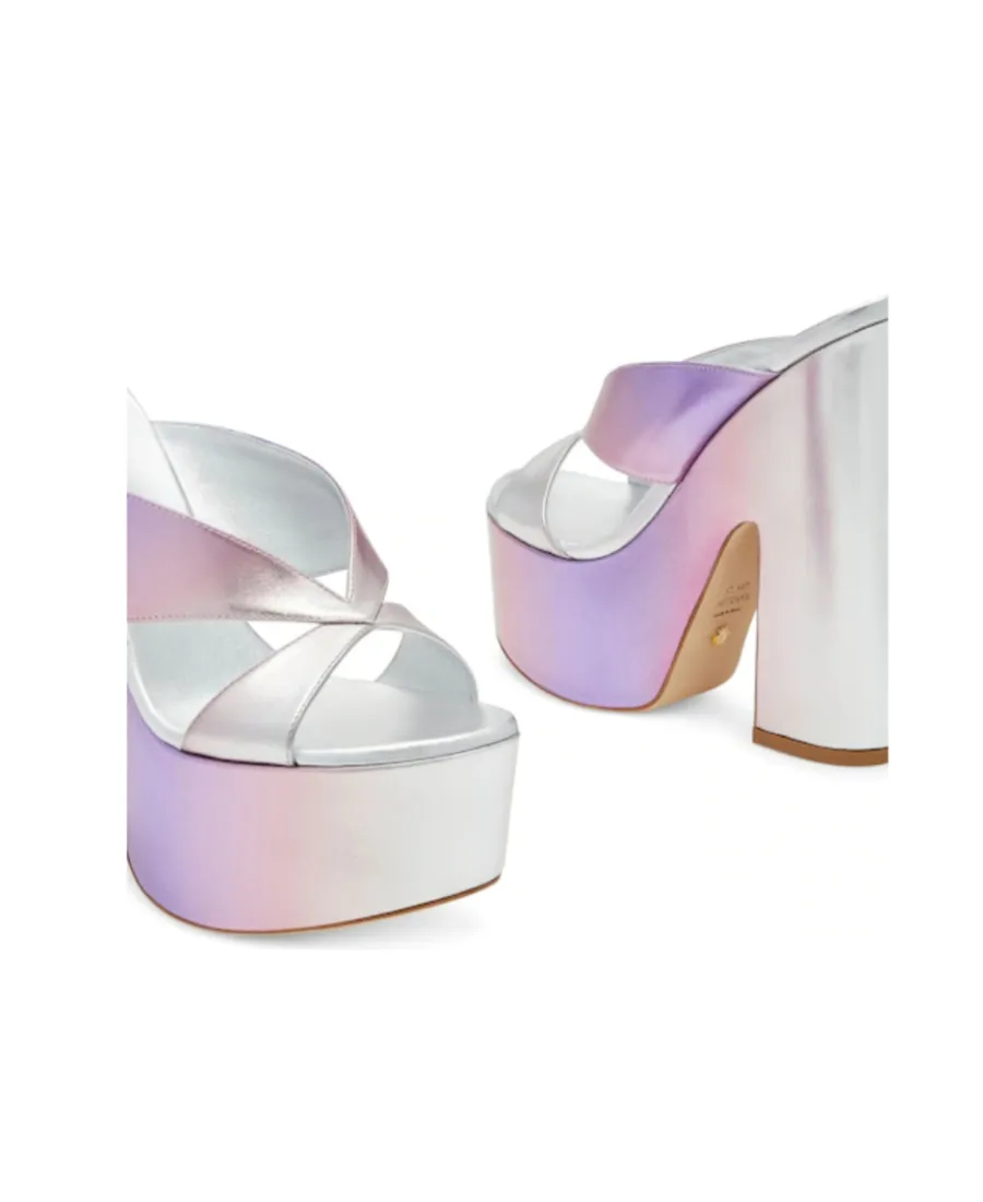 Stuart Weitzman Miami Platform Metallic Mules