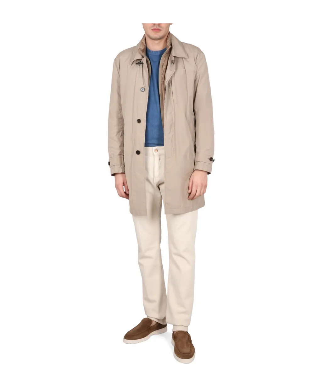 Fay Single-Breasted Utility Coat