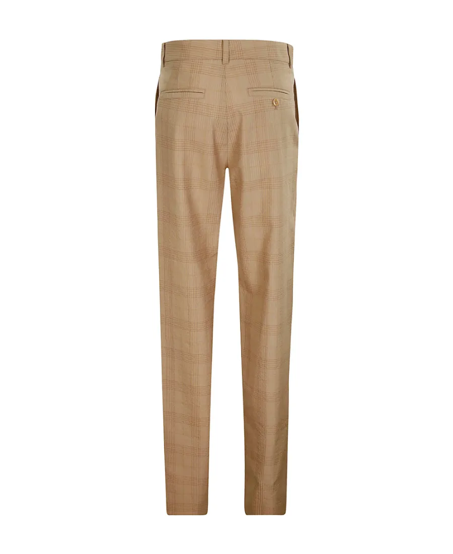 Lemaire Straight-Leg Checked Pants