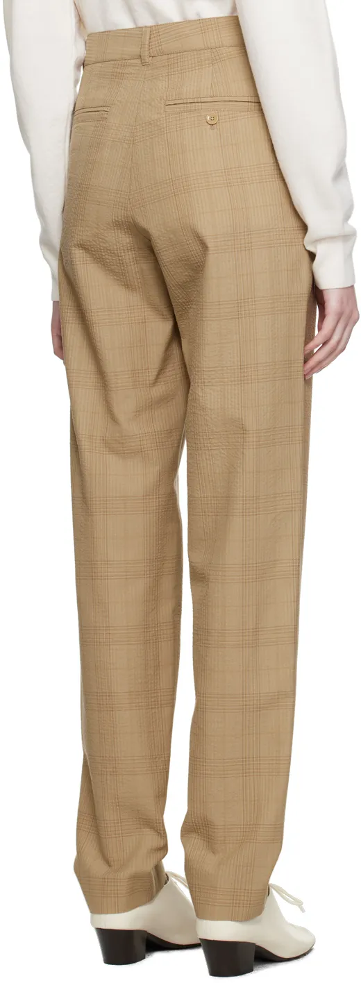 Lemaire Straight-Leg Checked Pants