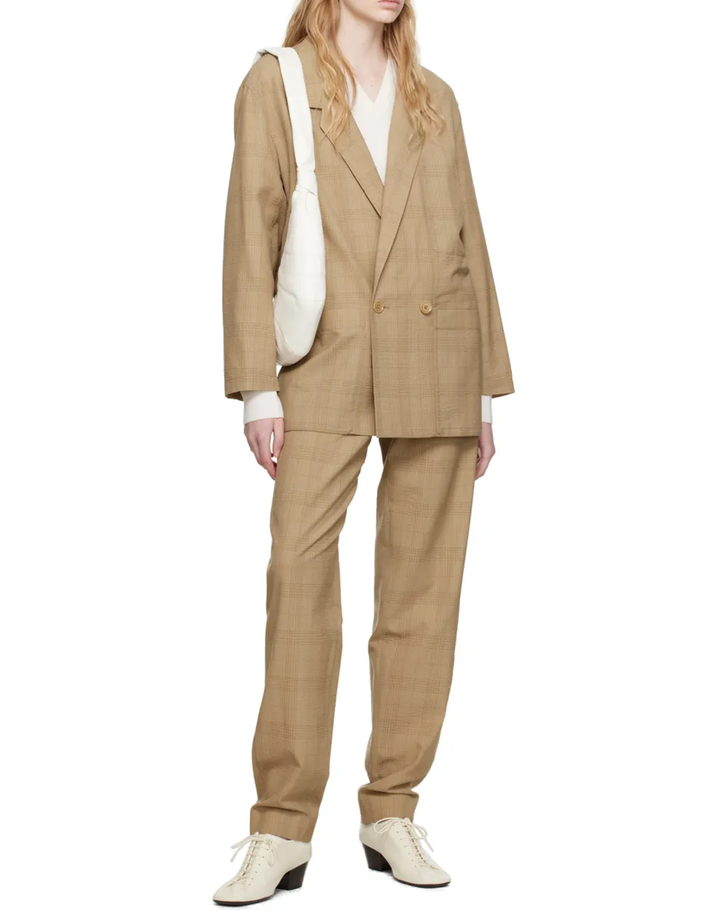Lemaire Straight-Leg Checked Pants