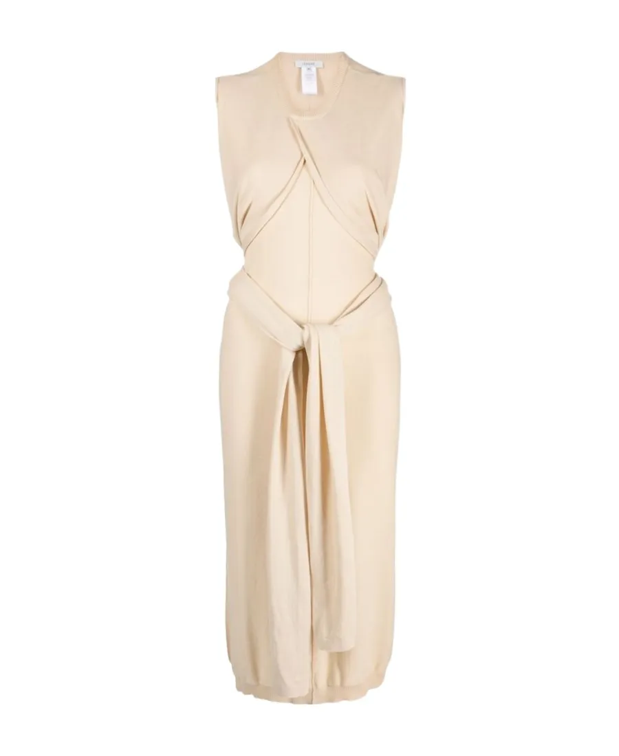 Tied-Waist Cotton Dress