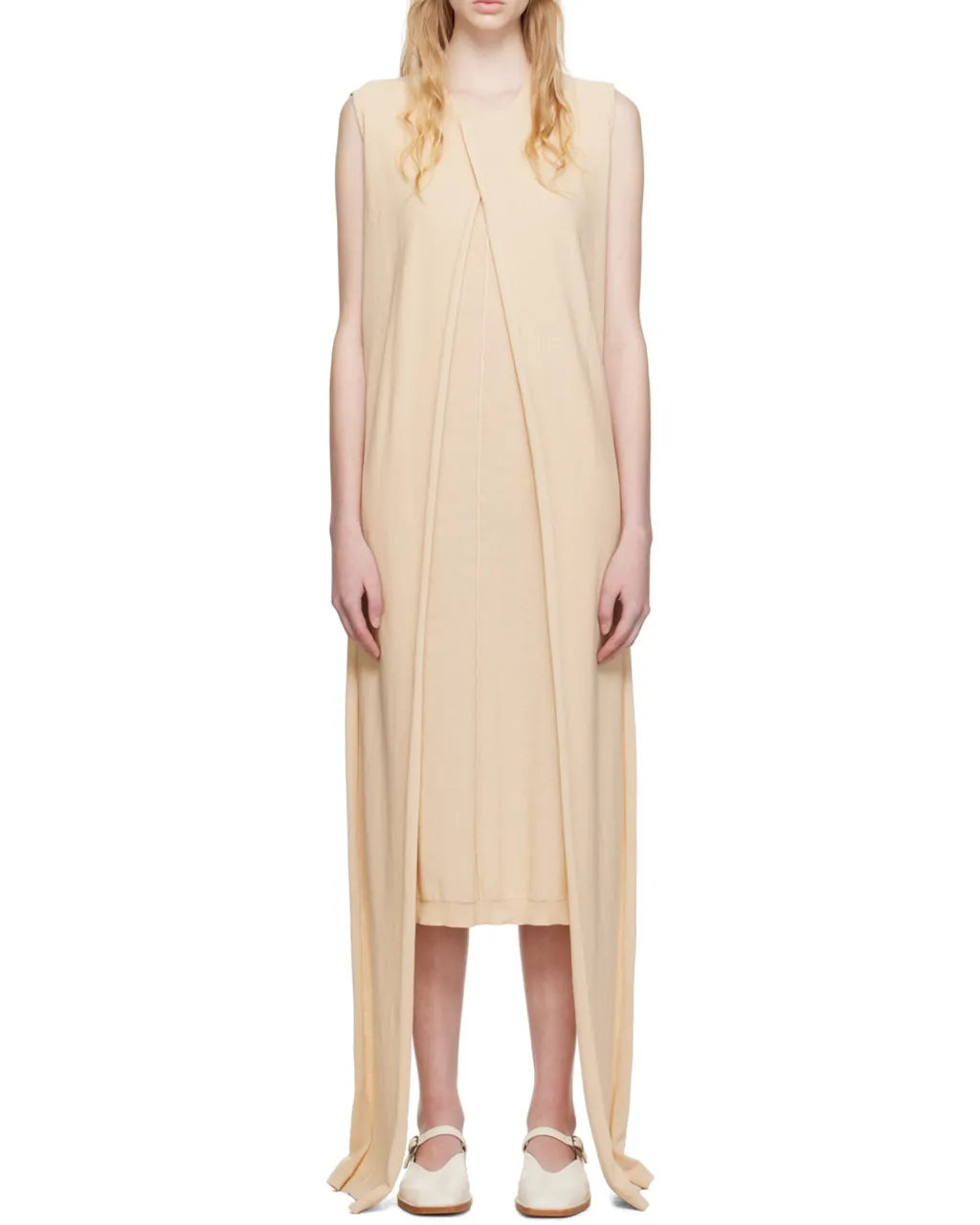 Tied-Waist Cotton Dress