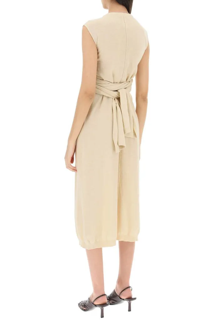 Tied-Waist Cotton Dress