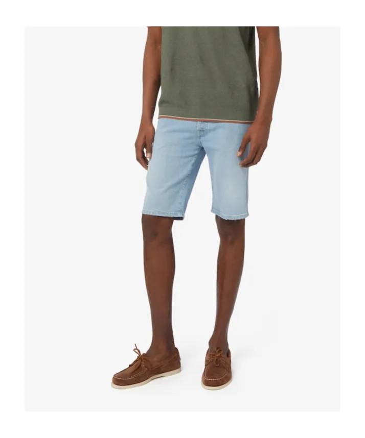 Belt-Loop Denim Shorts