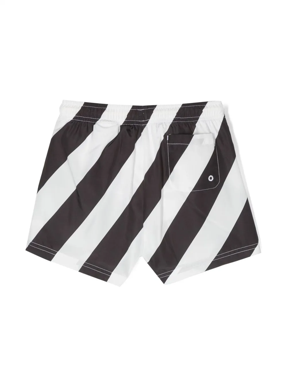 Stripe-Pattern Swim Shorts