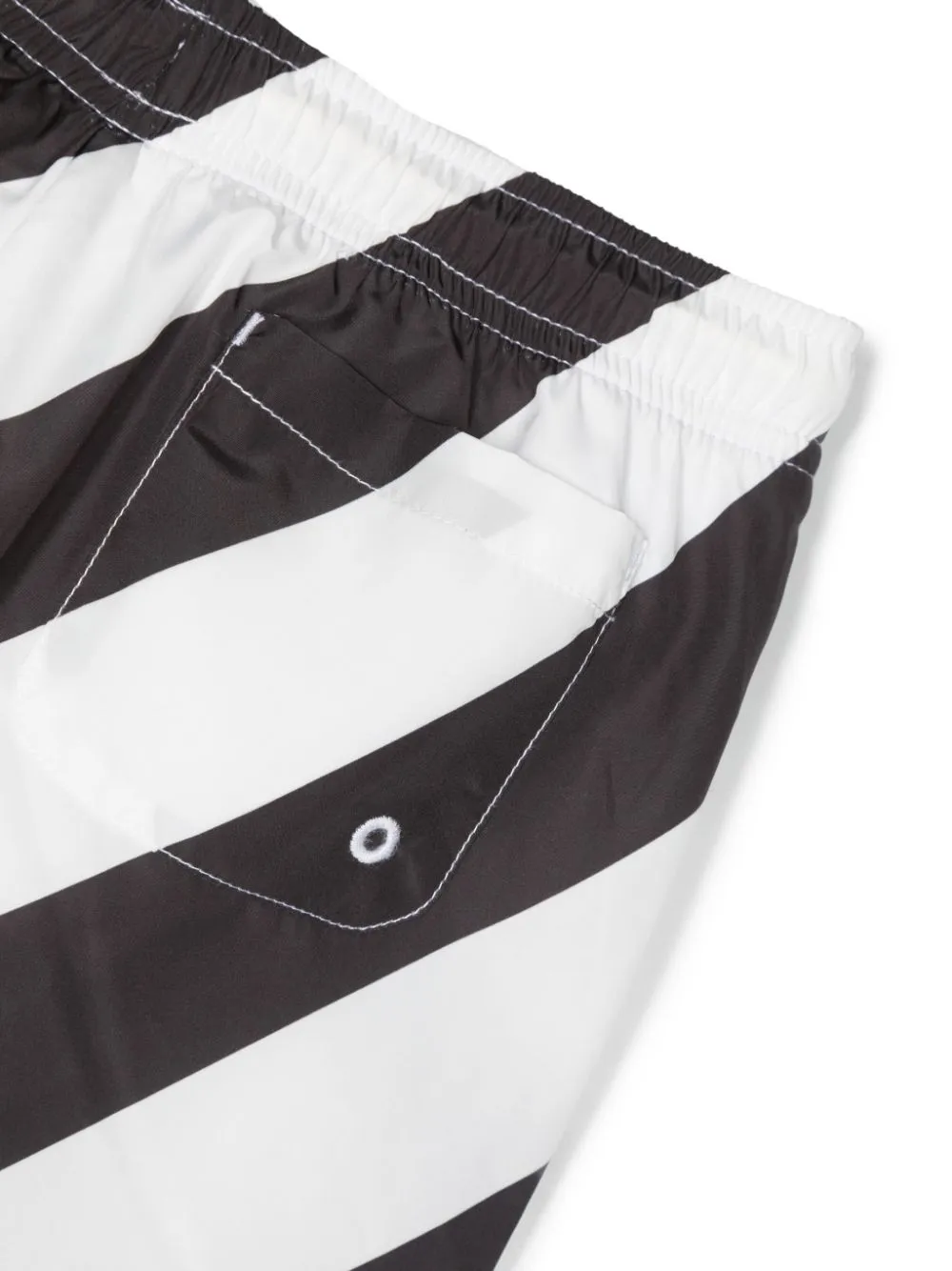 Stripe-Pattern Swim Shorts