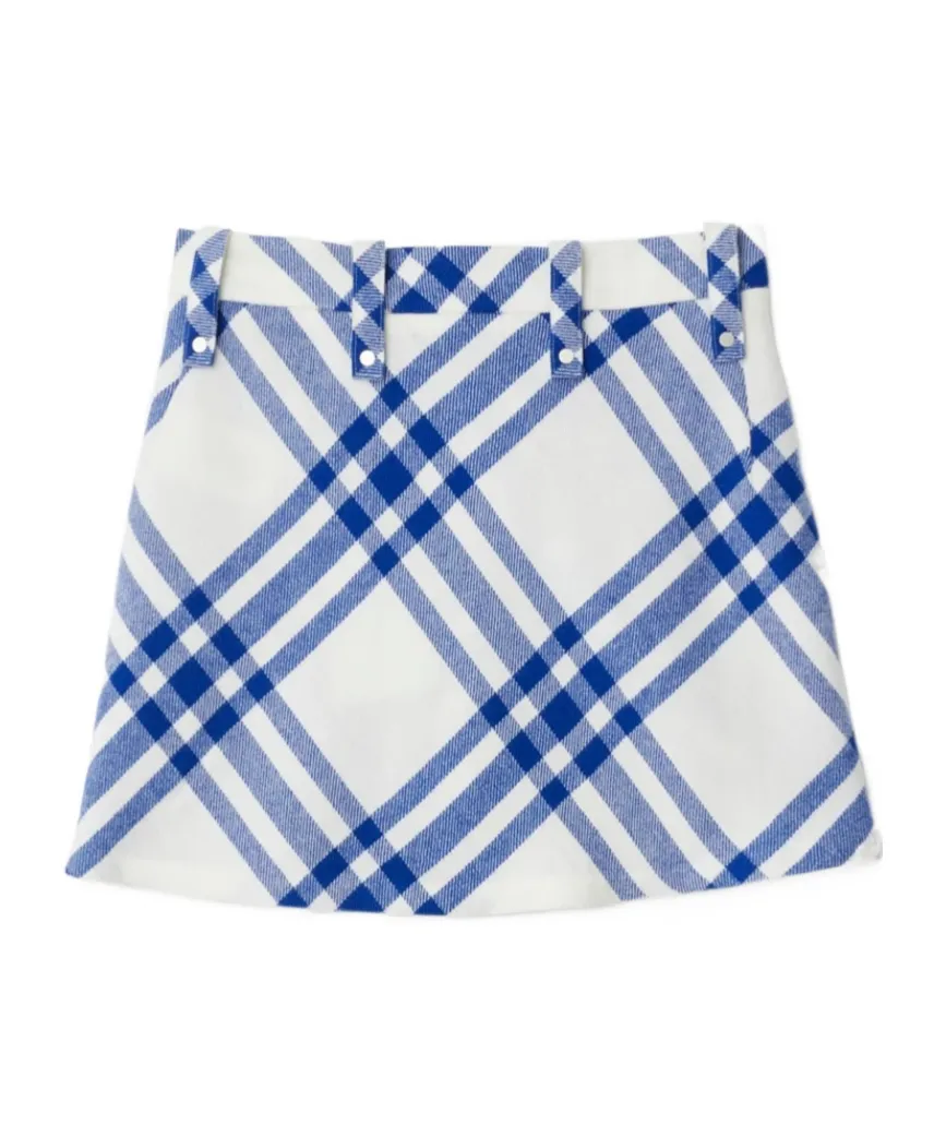 Burberry Checked Pleated Mini Skirt