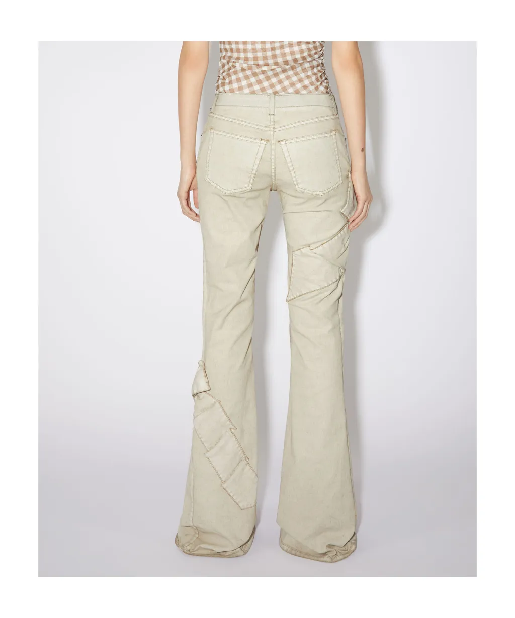 Bow-Detail Flared Trousers